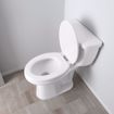 Picture of White Deluxe Molded Wood Toilet Seat, Closed Front with Cover, Elongated