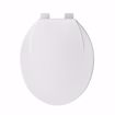 Picture of White Plastic Utility Toilet Seat, Closed Front with Cover, Round