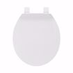 Picture of White Plastic Toilet Seat, Closed Front with Cover, Round