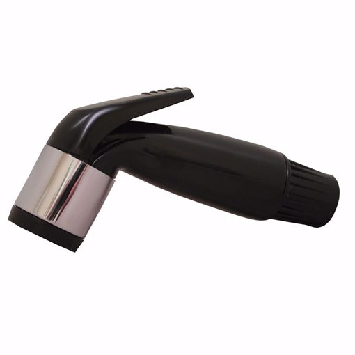 Picture of Black Rinse-Quik® Spray Head with Chrome Ring