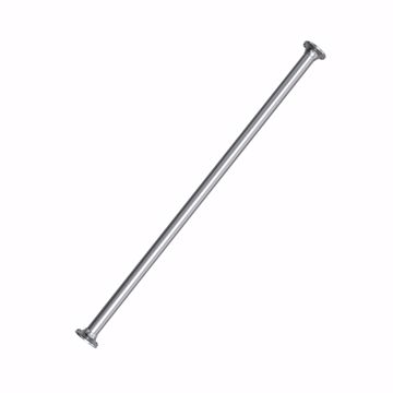 Picture of 6' Aluminum Shower Rod with Steel Flanges, Carton of 10