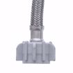 Picture of 1/2" PUSH x 7/8" BC Quarter Turn Straight Supply Stop Valve with 12" Connector with Lever Handle, Chrome Plated