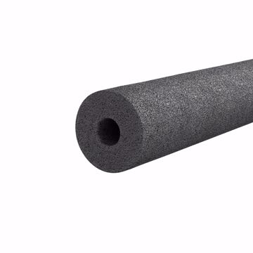 Picture of 5/8" ID (1/2" CTS 3/8" IPS) Semi-Slit Black Polyethylene Foam Pipe Insulation, 3/8" Wall Thickness, 396 ft. per Carton