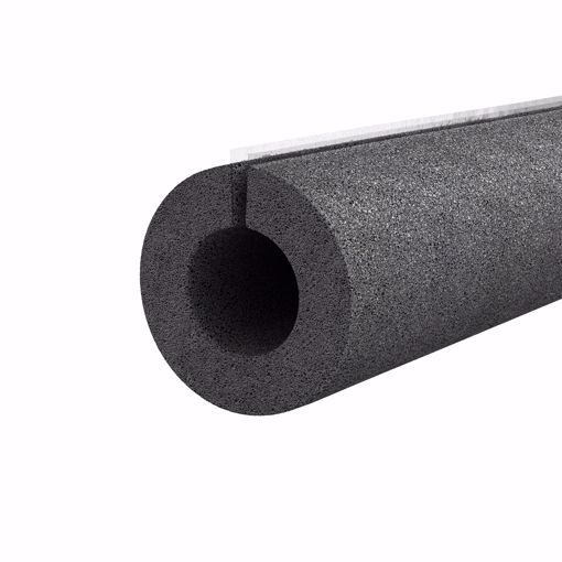 Picture of 1-3/8" ID (1-1/4" CTS 1" IPS) Self-Sealing Black Polyethylene Foam Pipe Insulation, 3/8" Wall Thickness, 180 ft. per Carton