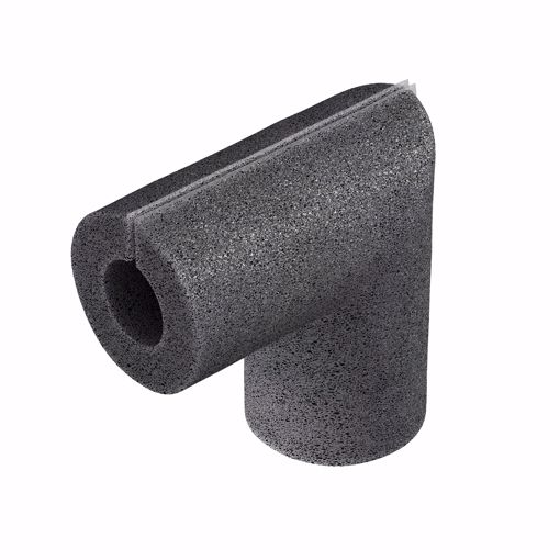 Picture of 1" ID Self-Sealing Black Polyethylene Foam Pipe Insulation Elbow, 3/8" Wall Thickness