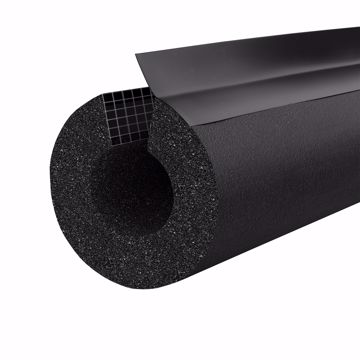 Picture of 2-3/8" ID (2" IPS) Self-Sealing Black Rubber Pipe Insulation, 3/8" Wall Thickness, 78 ft. per Carton