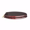 Picture of Mahogany Designer Wood Toilet Seat with Piano Finish, Closed Front with Cover, Polished Brass Hinges, Elongated