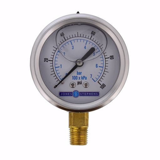 Picture of 2-1/2" 100 psi Liquid Filled Pressure Gauge