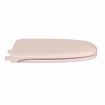 Picture of Bone Square Front Plastic Toilet Seat, Closed Front with Cover to fit Eljer® Emblem, Slow-Close, Elongated