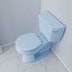 Picture of Dresden Blue Deluxe Molded Wood Toilet Seat, Closed Front with Cover, Round