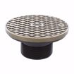 Picture of 3" Heavy Duty PVC Cleanout Spud with 6" Nickel Bronze Round Cover with Ring