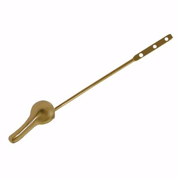 Picture of Polished Brass Decorative Tank Trip Lever 8" Brass Arm with Metal Spud and Nut