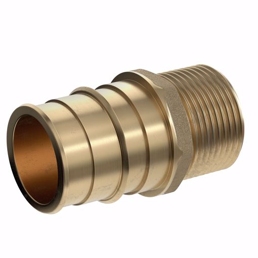 Picture of 1" F1960 x 3/4" MIP Brass PEX Adapter, Bag of 10