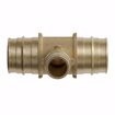 Picture of 3/4" x 3/4" x 1/2" F1960 Brass PEX Reducing Tee, Bag of 25