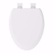 Picture of White Premium Molded Wood Toilet Seat, Closed Front with Cover, QuicKlean® Hinges, Elongated