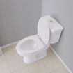 Picture of White Premium Molded Wood Toilet Seat, Closed Front with Cover, QuicKlean® Hinges, Elongated