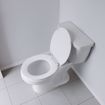 Picture of White Plastic Toilet Seat, Closed Front with Cover, Round