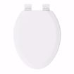 Picture of White Deluxe Molded Wood Toilet Seat, Closed Front with Cover, Slow-Close and QuicKlean® Hinges, Elongated