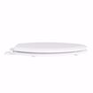 Picture of White Deluxe Molded Wood Toilet Seat, Closed Front with Cover, Slow-Close and QuicKlean® Hinges, Elongated