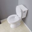 Picture of White Standard Plastic Toilet Seat, Closed Front with Cover, Round