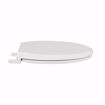 Picture of White Premium Plastic Toilet Seat, Closed Front with Cover, QuicKlean® Hinges, Round