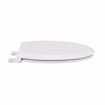 Picture of White Premium Plastic Toilet Seat, Closed Front with Cover, Slow-Close and QuicKlean® Hinges, Round