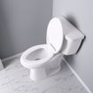 Picture of White Premium Plastic Toilet Seat, Closed Front with Cover, Elongated