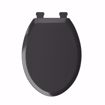 Picture of Black Premium Plastic Toilet Seat, Closed Front with Cover, Slow-Close and QuicKlean® Hinges, Elongated