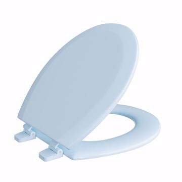 Picture of Dresden Blue Deluxe Molded Wood Toilet Seat, Closed Front with Cover, Round