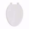 Picture of White Premium Plastic Toilet Seat, Closed Front with Cover, Slow-Close and QuicKlean® Hinges, Elongated