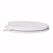 Picture of White Premium Plastic Toilet Seat, Closed Front with Cover, Slow-Close and QuicKlean® Hinges, Elongated