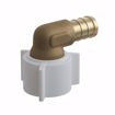 Picture of 1/2" F1807 x FIP Brass PEX 90° Elbow with Poly Swivel Nut, Bag of 50