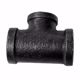 Picture of 1/2" x 3/8" Black Iron Reducing Tee, Banded
