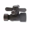 Picture of 1/2" FIP x 3/8" OD Comp Quarter-Turn Straight Supply Stop Valve with Cross Handle, Old World Bronze