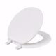 Picture of White Molded Wood Toilet Seat, Closed Front with Cover, Round