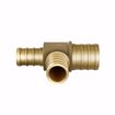 Picture of 3/4" x 1/2" x 1/2" F1807 Brass PEX Reducing Tee, Bag of 25