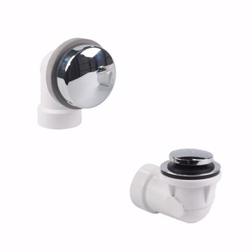 Picture of Toe Touch PVC Schedule 40 Half Bath Waste Kit with Quick Test, Chrome Plated