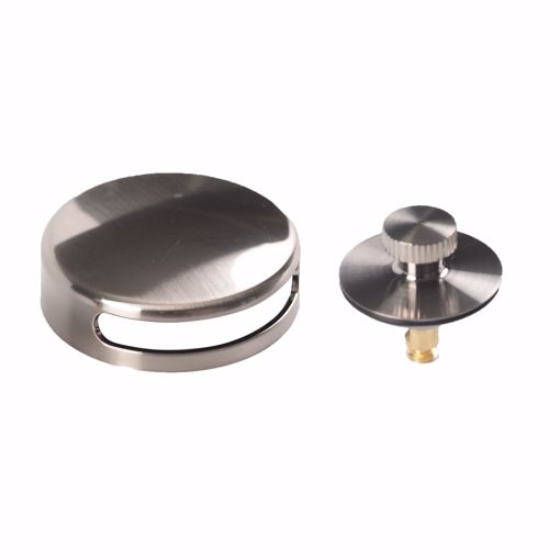 Picture of Snap-On Bathtub Faceplate with Lift and Turn Stopper, Brushed Nickel
