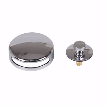 Picture of Snap-On Bathtub Faceplate with Lift and Turn Stopper, Chrome Plated