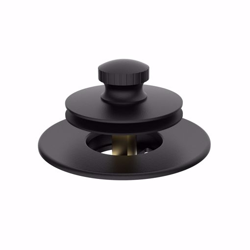 Picture of Lift and Turn Brass Tub Stopper and Trim Ring, Matte Black