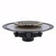 Picture of 2" Heavy Duty PVC Drain Base with 3-1/2" Metal Spud and 6" Polished Brass Strainer