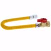 Picture of 5/8" OD (1/2" ID) Gas Connector Assembly, Yellow Coated, 1/2" MIP x 1/2" FIP Ball Valve x 12"