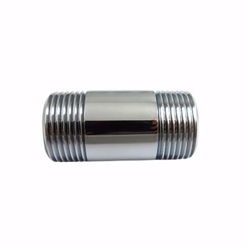 Picture of 3/4" x 3-1/2" Chrome Plated Brass Pipe Nipple