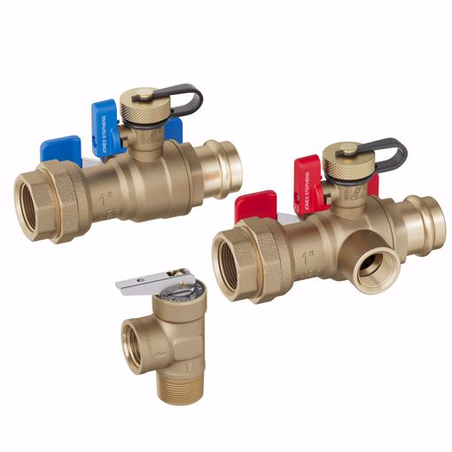 Picture of 1" Press Tankless Water Heater Valve Service Kit with Pressure Relief Valve
