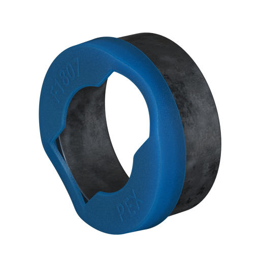 Picture of 1" PEX Copper Crimp Ring with Positioning Cap, Bag of 100