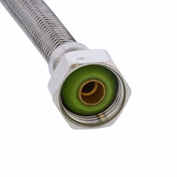 Picture of 1/2" Compression x 1/2" FIP x 12” Braided Stainless Steel Faucet Connector