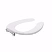 Picture of White Premium Molded Wood Toilet Seat, Closed Front with Cover, QuicKlean® Hinges, Round