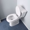 Picture of White Soft Toilet Seat, Closed Front with Cover, QuicKlean® Hinges, Round