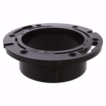 Picture of 4" ABS Closet Flange with Plastic Swivel Ring less Knockout