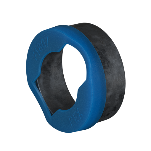 Picture of 3/4" PEX Copper Crimp Ring with Positioning Cap, Bag of 100